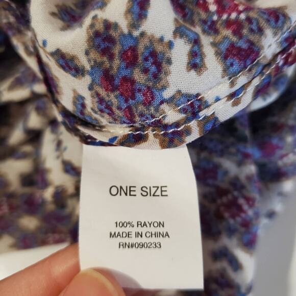 Brandy Melville Alexis Floral Open Kimono Boho Cropped Flowy Hippie Women's OS - Picture 7 of 8